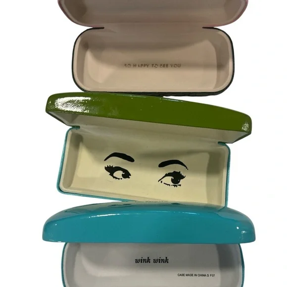 Kate Spade Teal Polka Dot Phone Case and 3 glasses cases - Picture 4 of 7